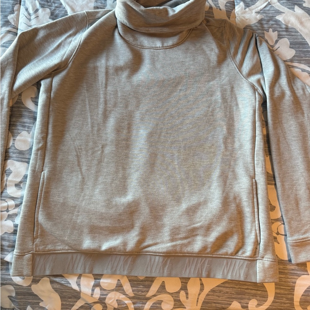 Nike Dri-FIT Cowl Neck Pullover Sweatshirt | Gray | Women’s Athletic Top